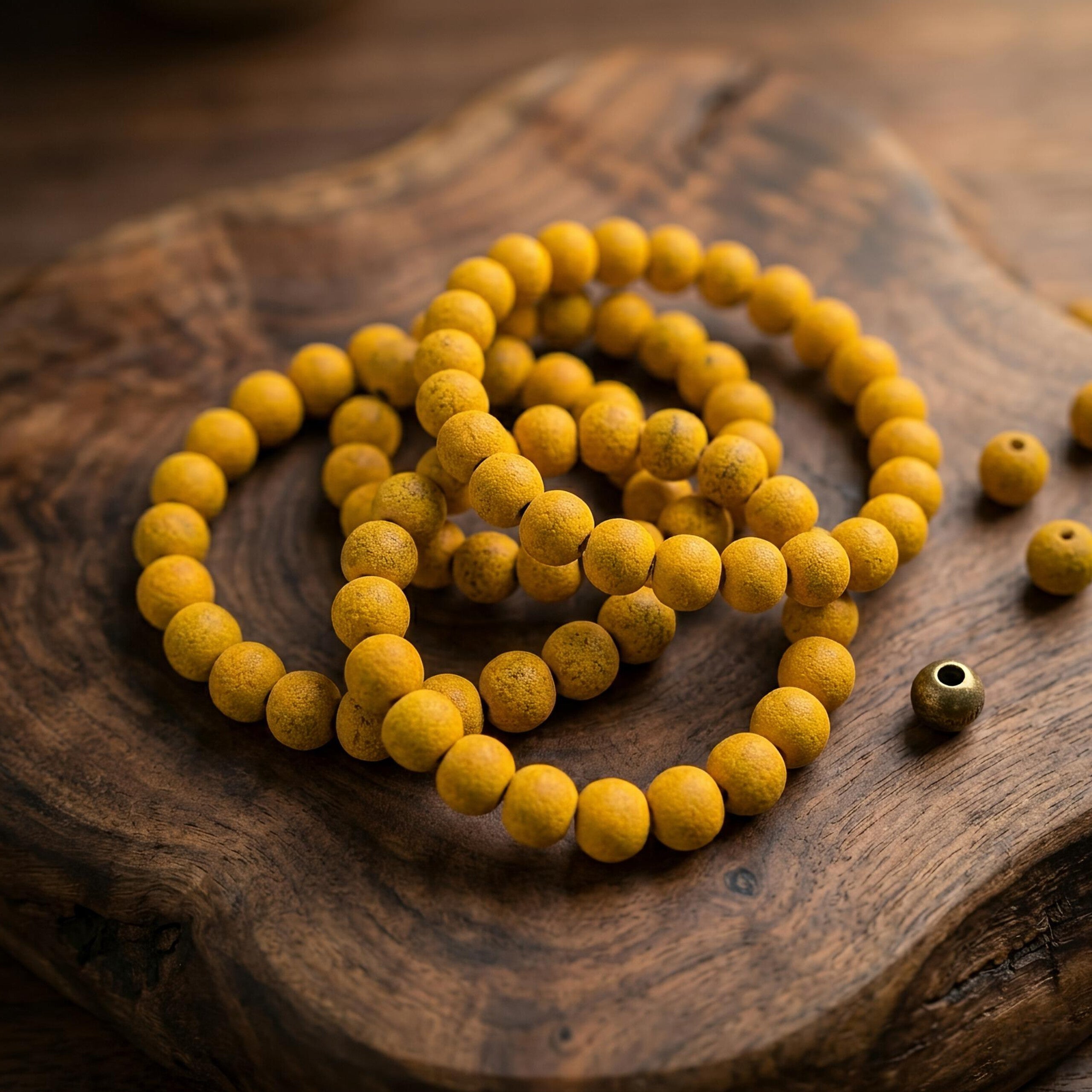 Haldi Bracelet  – Natural Turmeric Beads Bracelet
