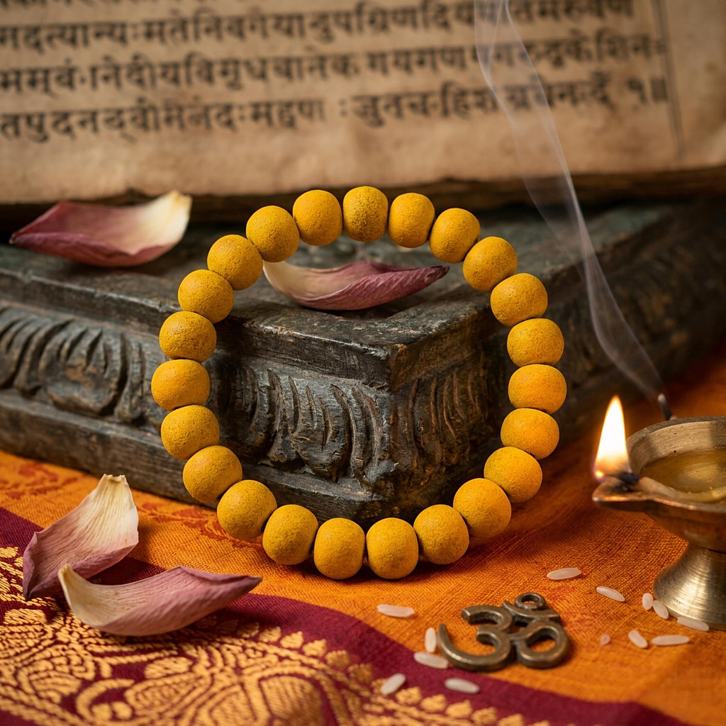 Haldi Bracelet  – Natural Turmeric Beads Bracelet