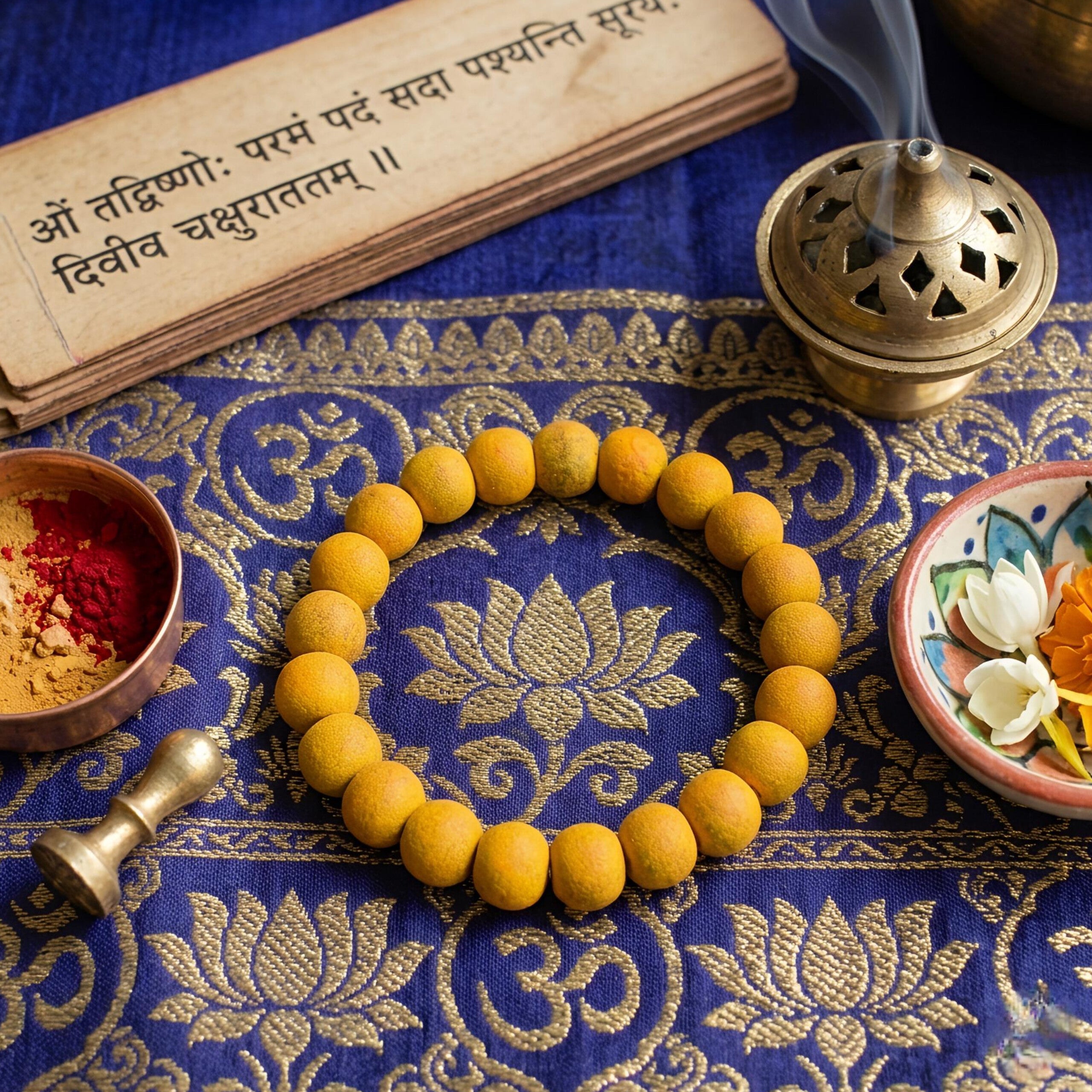 Haldi Bracelet  – Natural Turmeric Beads Bracelet