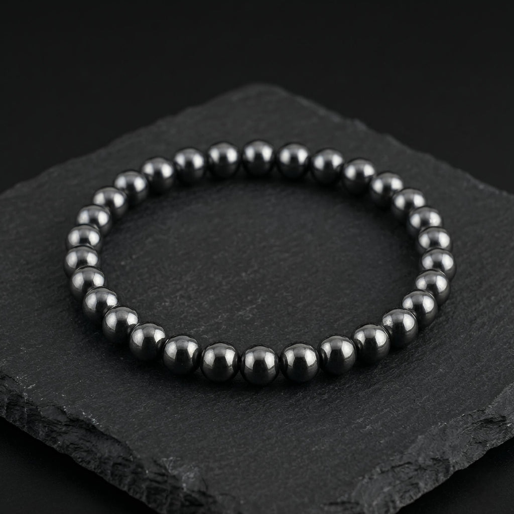 Natural Pyrite Bracelet – Authentic Metallic Gemstone Beads