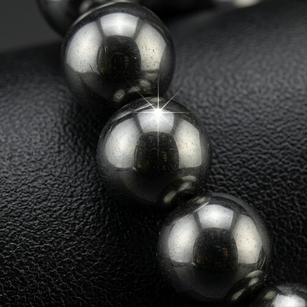 Natural Pyrite Bracelet – Authentic Metallic Gemstone Beads