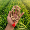 Parijat Wood Jaap Mala (Harsingar) – Natural Sacred Wood 108 Beads
