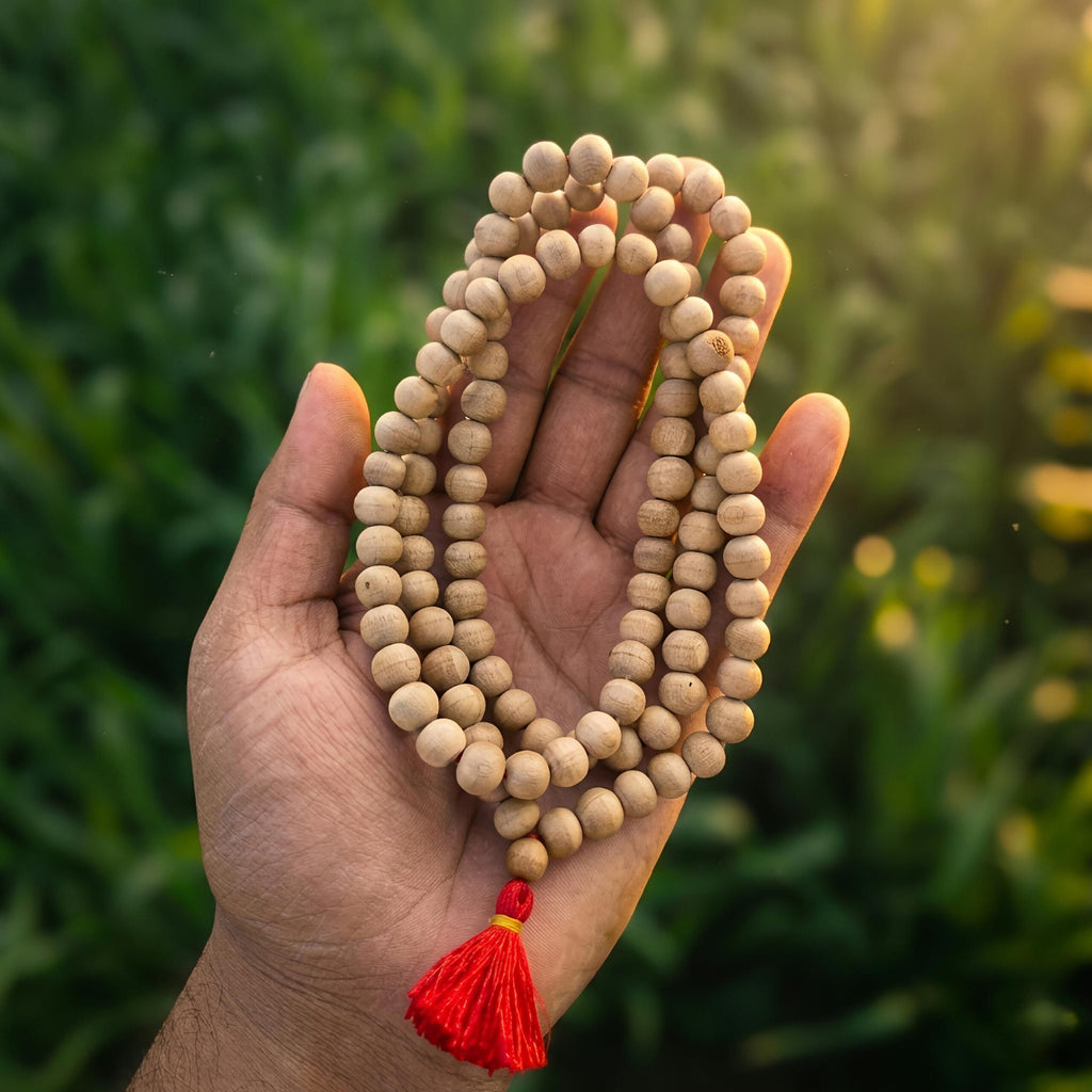 Parijat Wood Jaap Mala (Harsingar) – Natural Sacred Wood 108 Beads