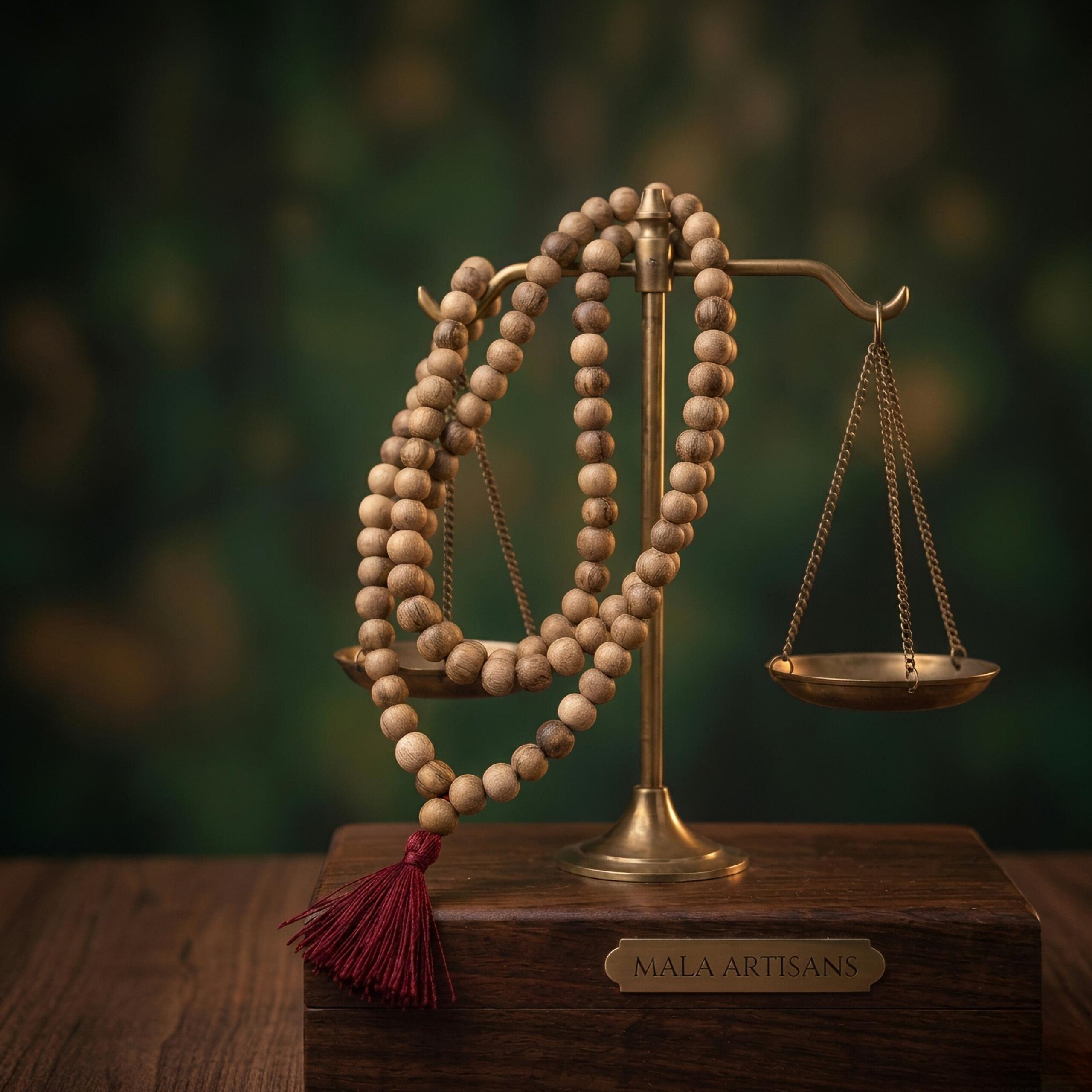 Shami Wood Jaap Mala – Natural Shami Wood 108 Beads