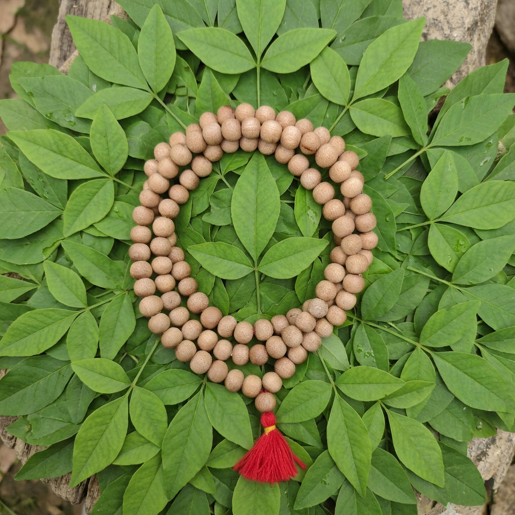 Bel Wood Jaap Mala (Bilva Mala) – Natural Belpatra Wood 108+1 Beads