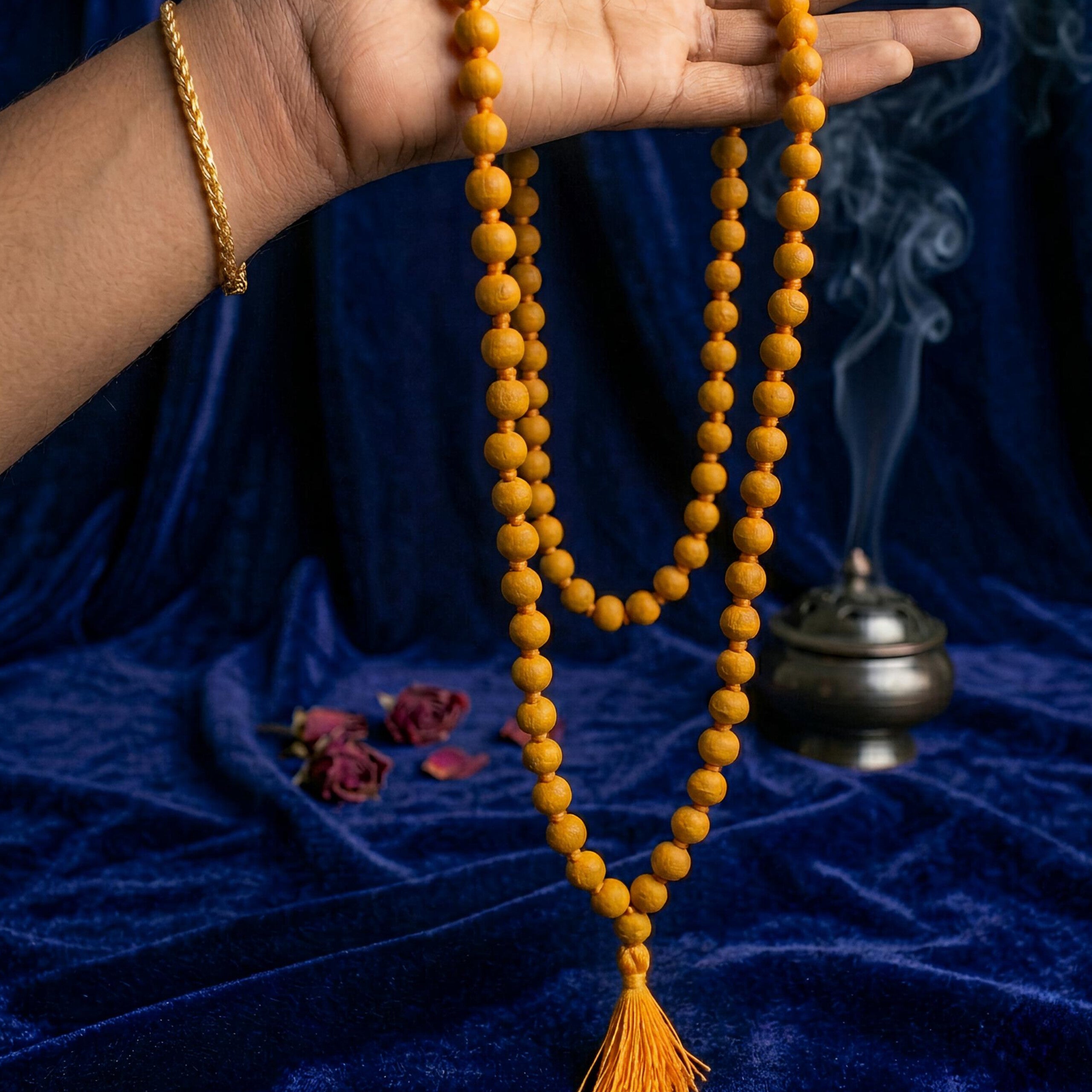 Haldi Jaap Mala – Natural Turmeric Beads 108