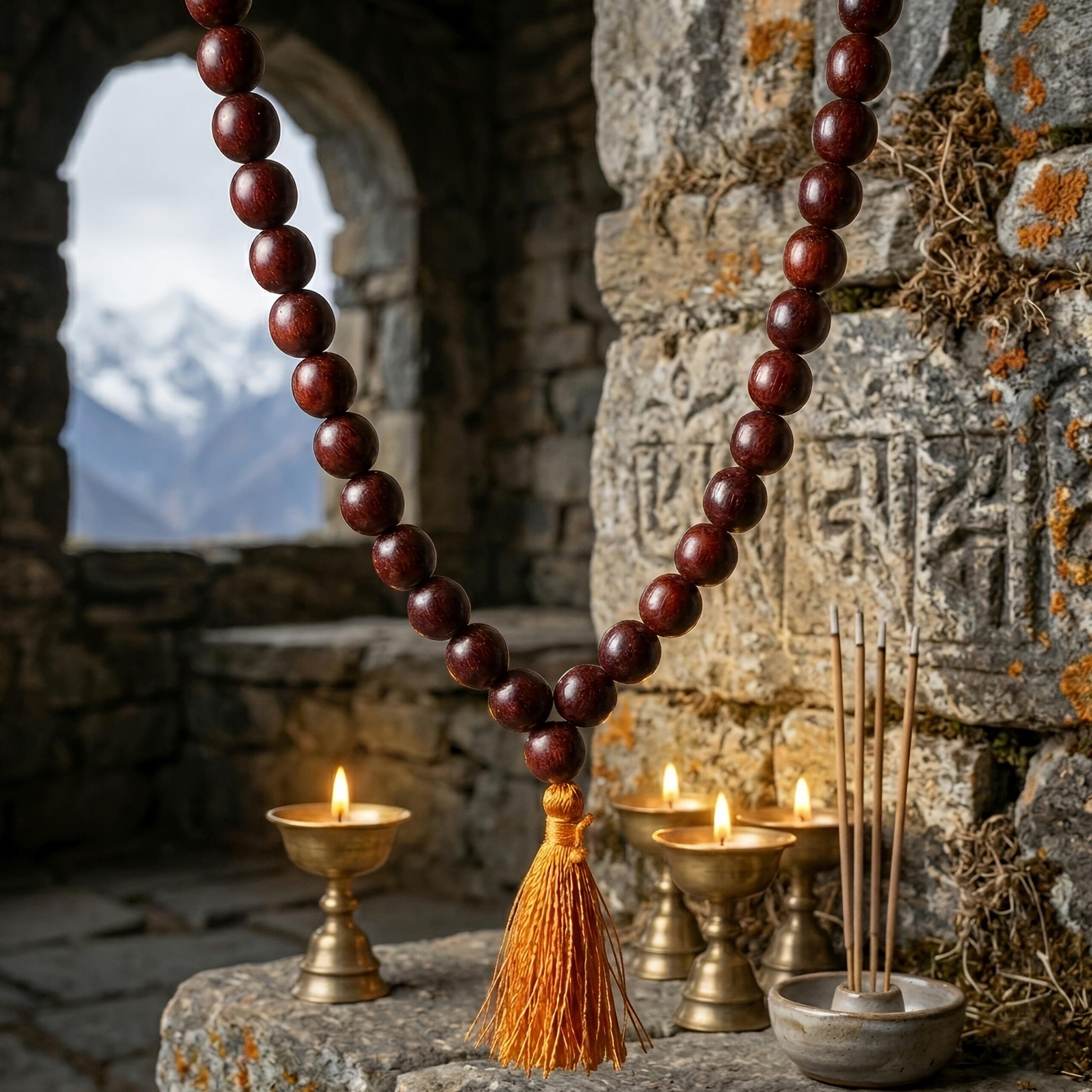 Red Sandalwood  (Rakt Chandan) Jaap Mala – Natural 108 Beads