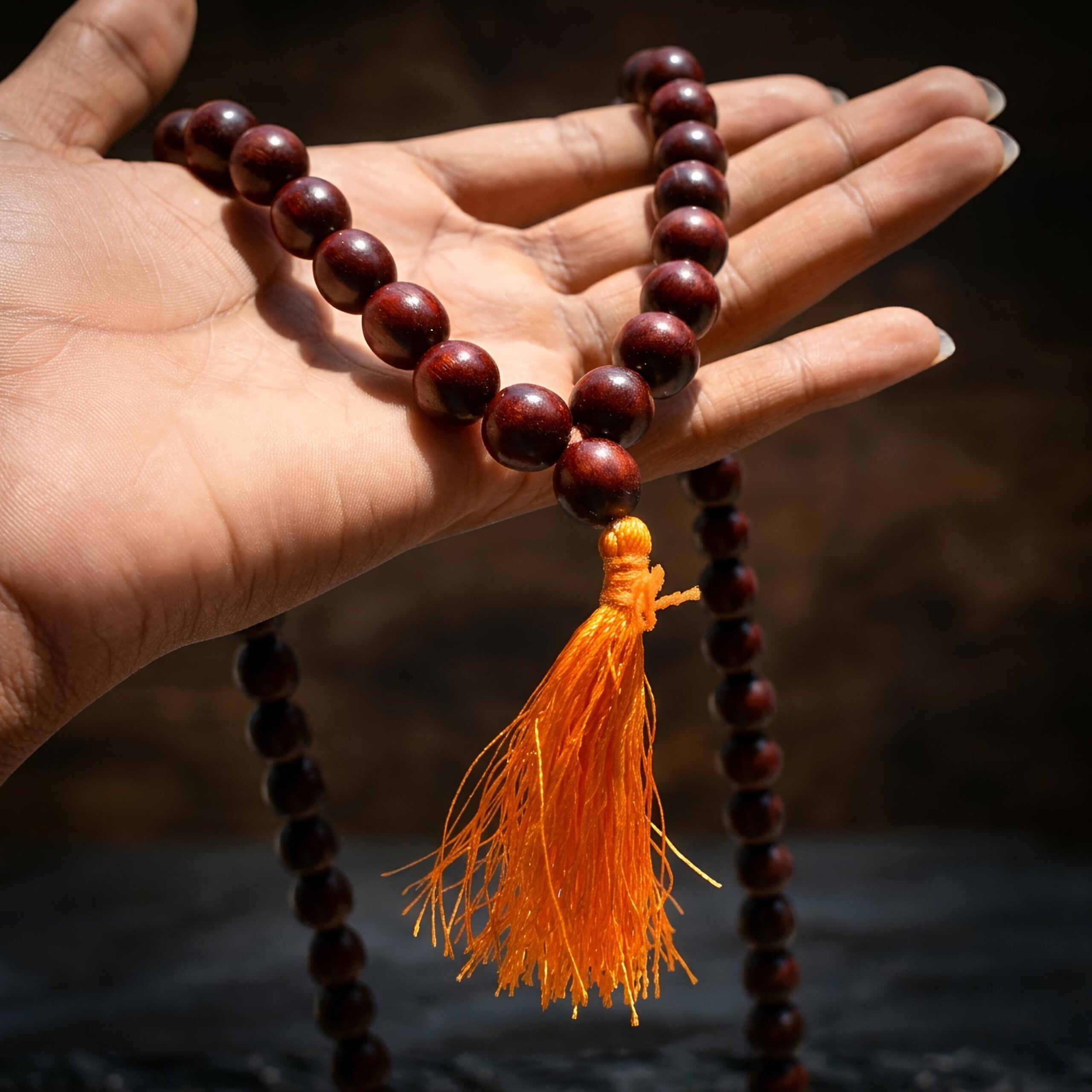 Red Sandalwood  (Rakt Chandan) Jaap Mala – Natural 108 Beads